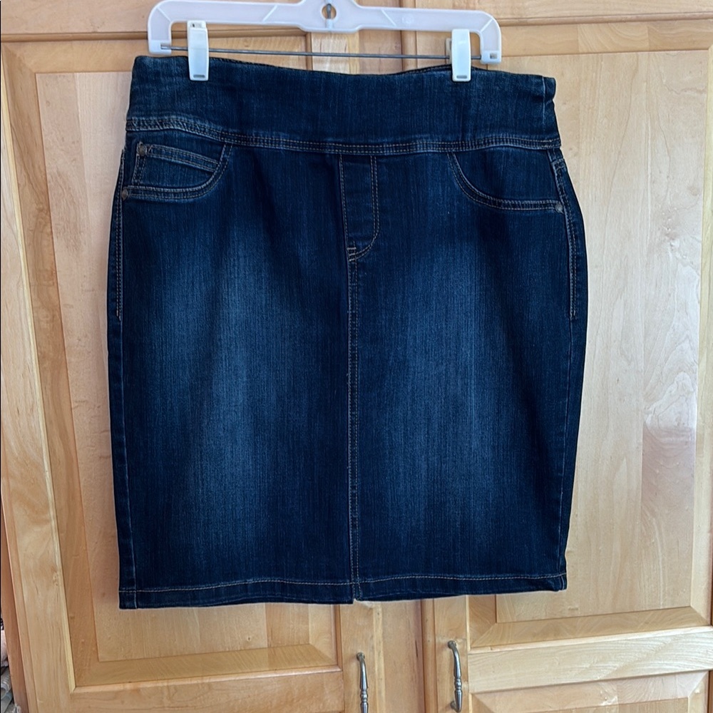 Christopher & Banks Blue Knee-Length Pencil Skirt